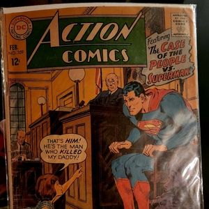 DC COMICS No 359 SUPERMAN featuring the case of the people VS superman